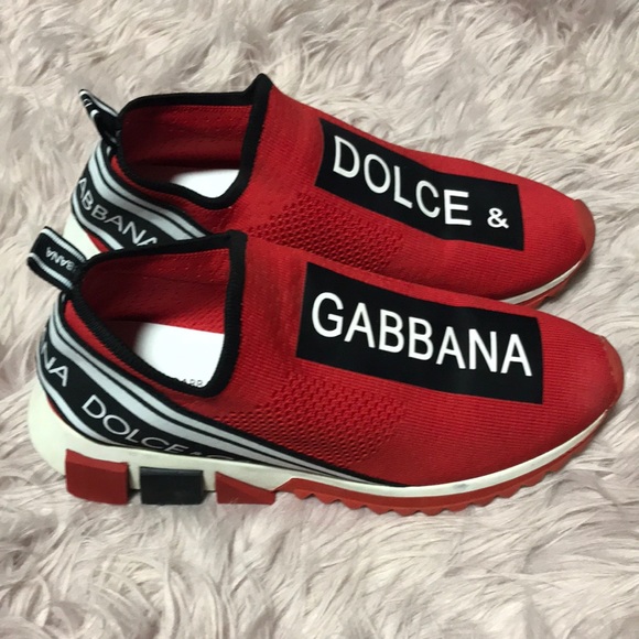 Dolce & Gabbana Shoes - DOLCE & GABBANA Red Knit Sneaker. Women’s Sz 8